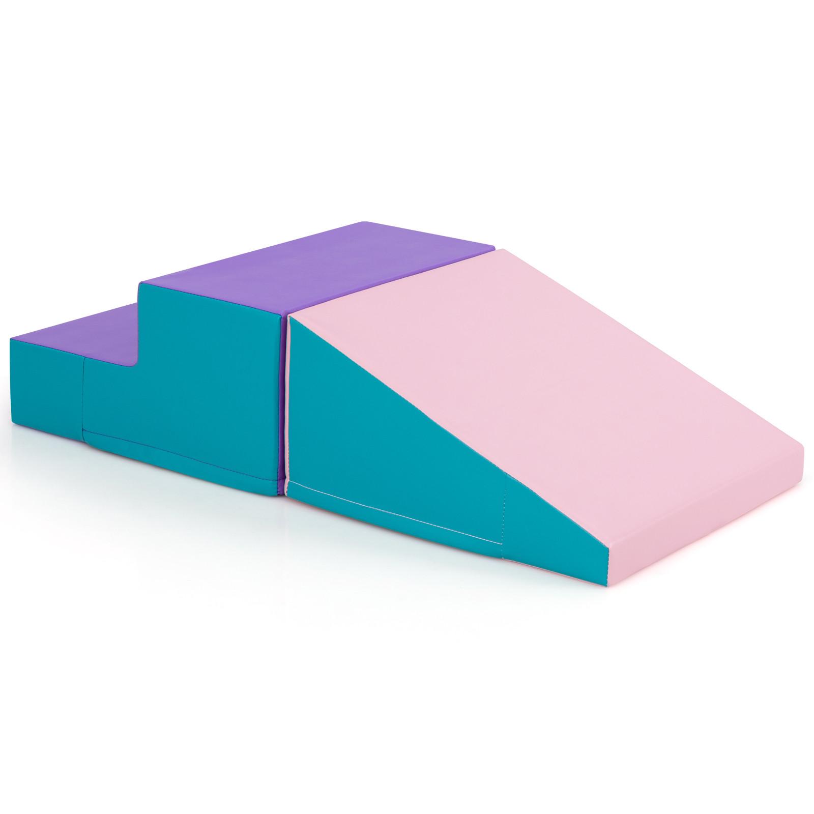 SOFTBAUSTEINE Lila(2er-Set) - Violett, Kunststoff (100/25/50cm) - COSTWAY