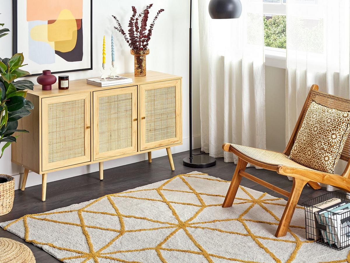 SHAGGY-TEPPICH Marand 230/160 cm - Weiß, Textil (160/230cm) - Beliani