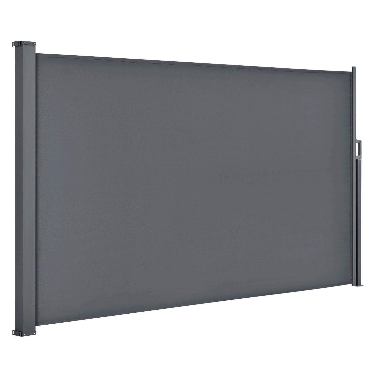 SEITENMARKISE Dubai dunkelgrau 300x180 cm - Grau, Kunststoff (300/180/300cm) - Juskys