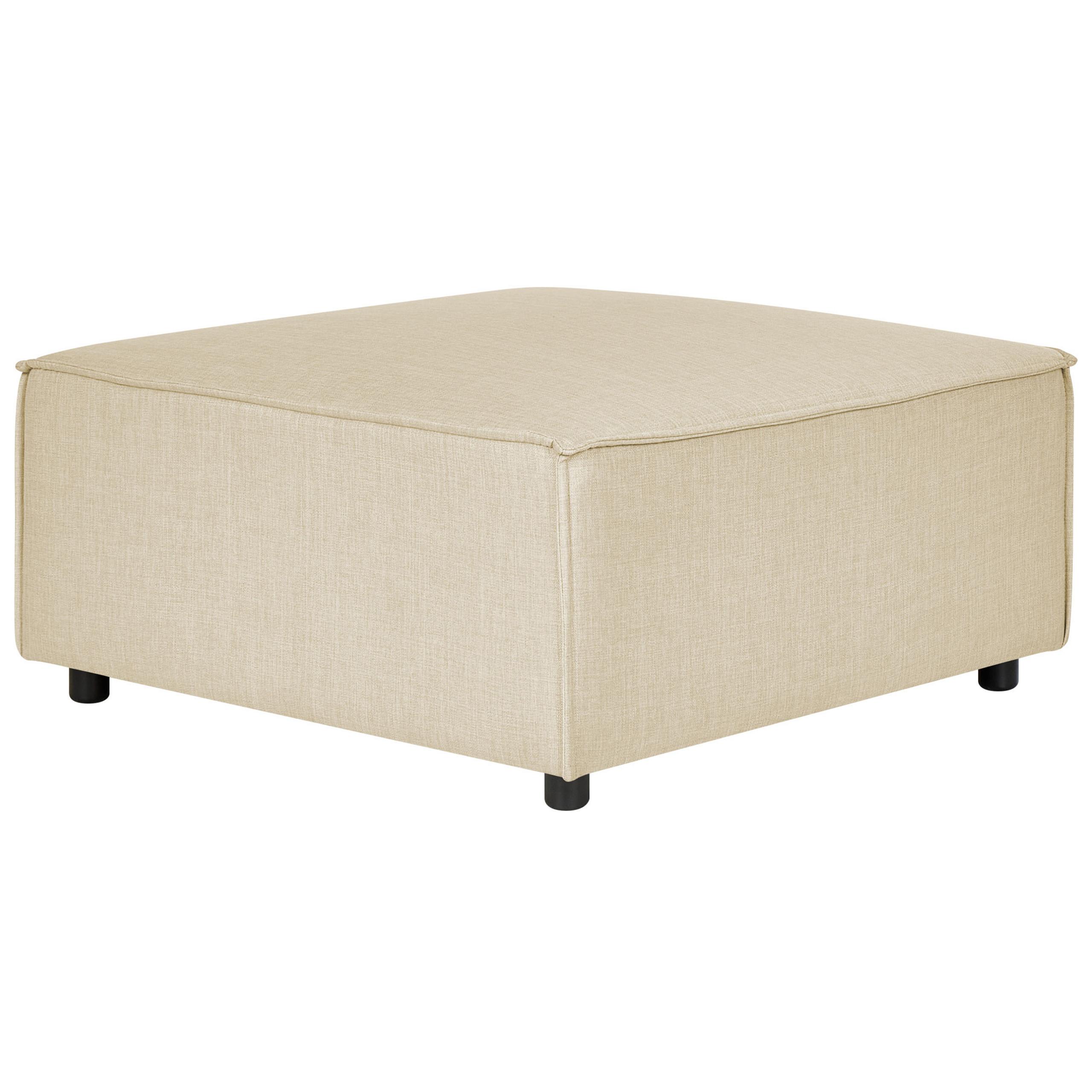 OTTOMANE Aprica 88/88/43 cm - Beige, Textil (88/43/88cm) - Beliani