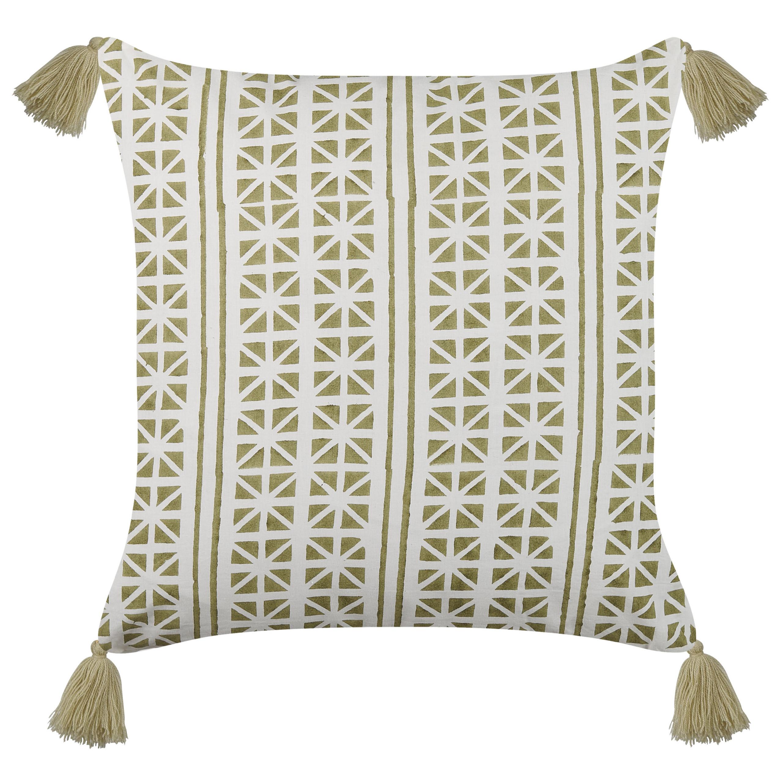 DEKOKISSEN Hellgrün 45/45 cm Syringa - Hellgrün, Naturmaterialien/Textil (45/45cm) - Beliani