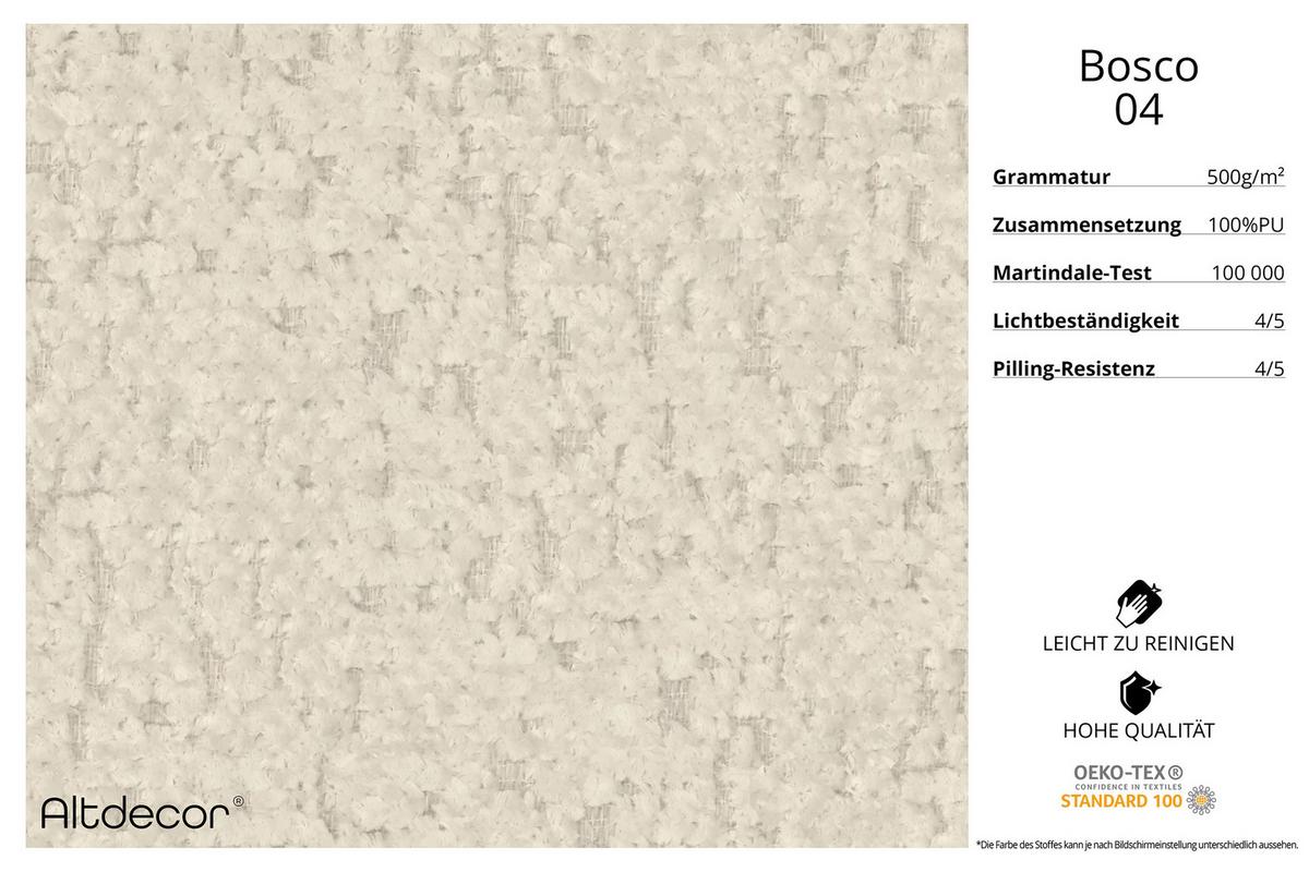 ECKSOFA Ottomane Links OLEA-L2 - 289x176x71 cm Creme - Creme/Schwarz, Holzwerkstoff/Kunststoff (289/176cm)