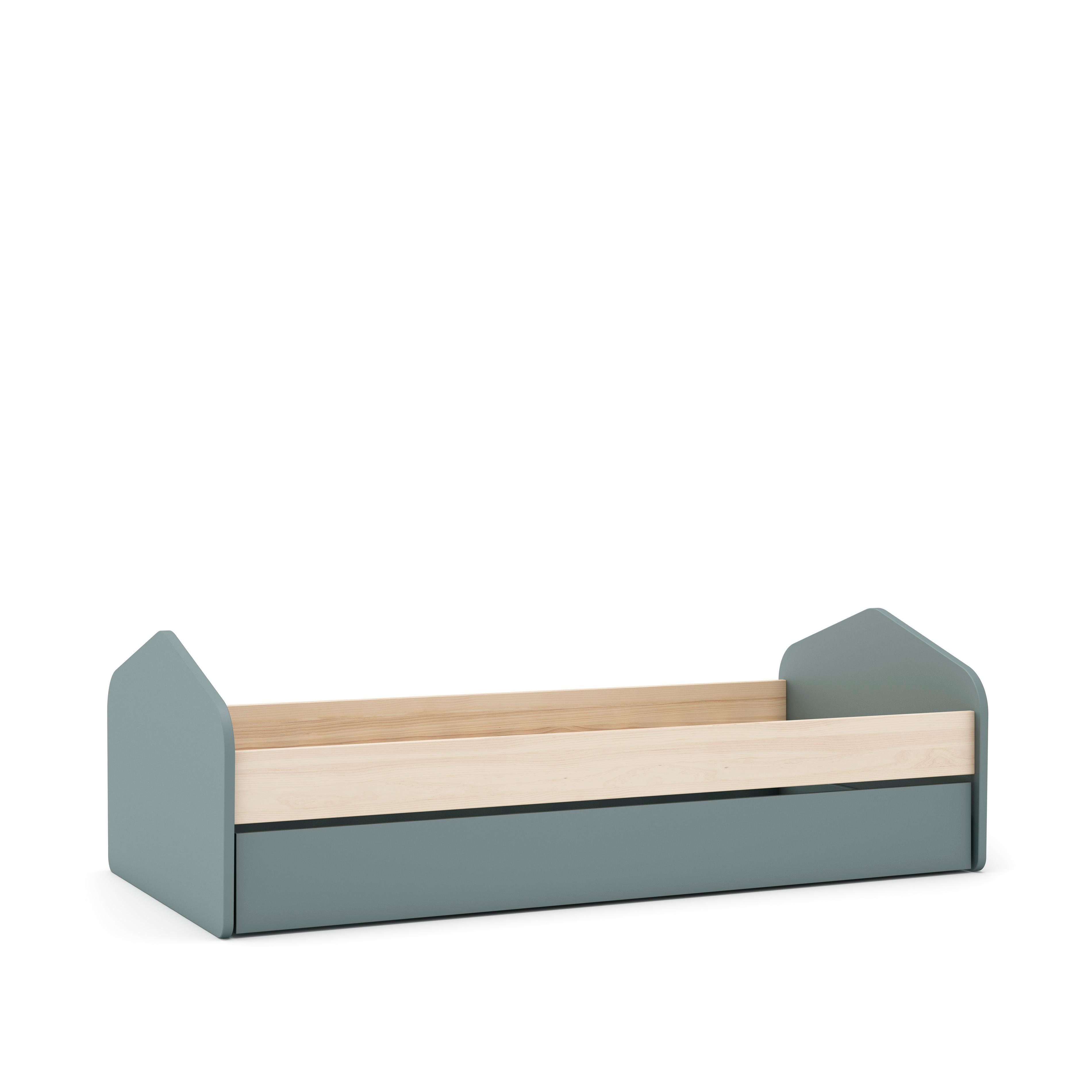 BETT Estefania Grün 205.4/100/65 cm - Grün, Holz (190/90cm) - Calicosy
