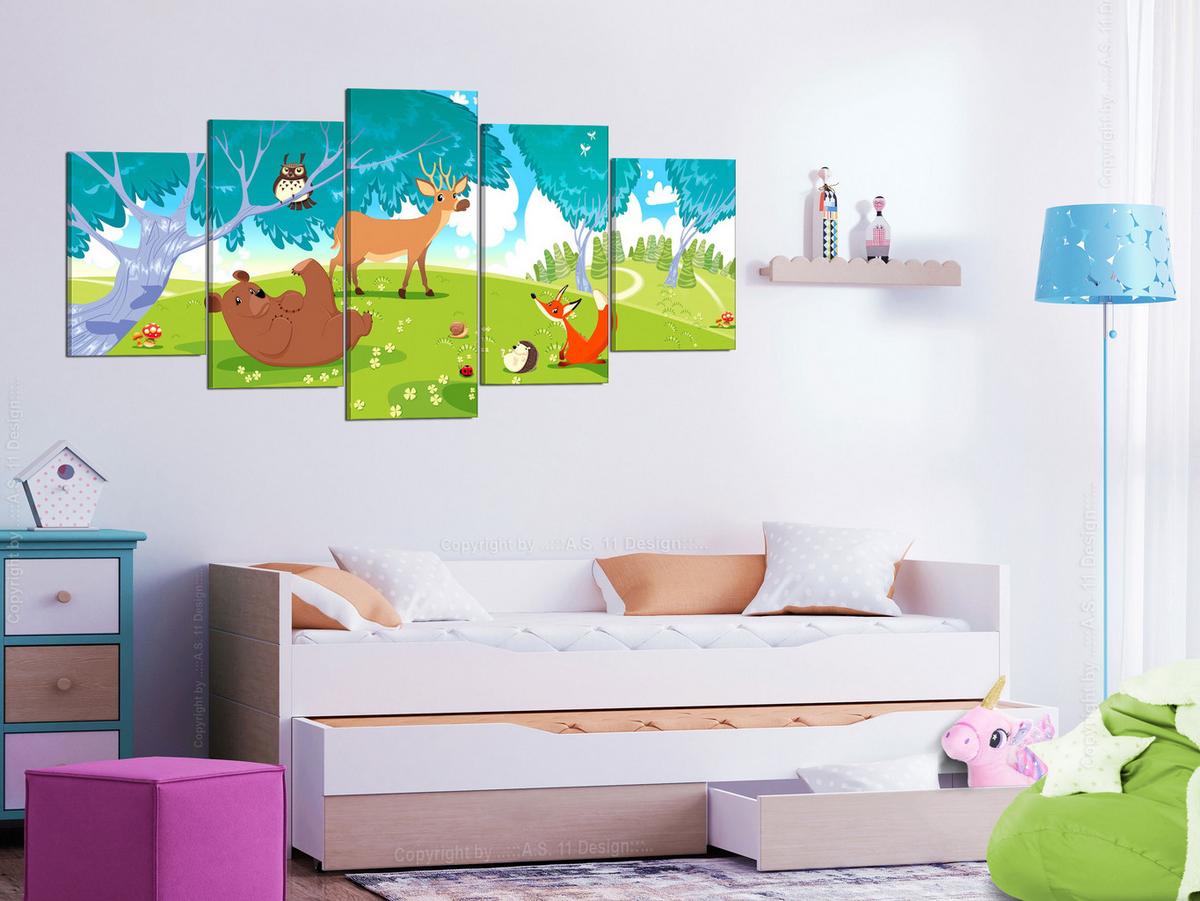 KUNSTDRUCK Bunt 100/50 cm - Multicolor, Textil (100/50cm) - KUNSTLOFT