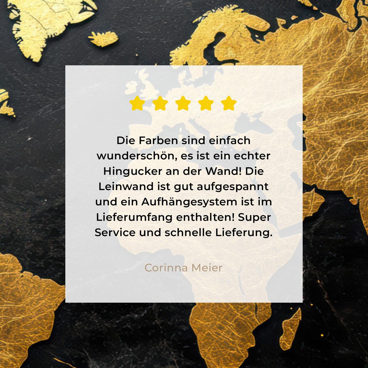 LEINWANDBILD Weltkarte - Gold - Marmor Gemälde 60x40 cm - Goldfarben, Textil (60/40cm) - MuchoWow