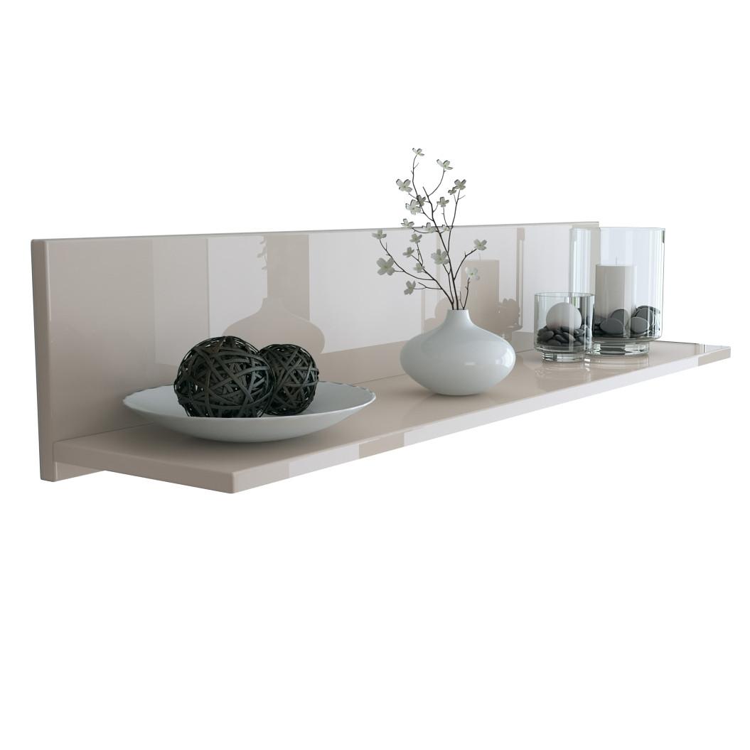 WANDREGAL Skadu Sandgrau Hochglanz - Sandfarben, Holzwerkstoff (97.5/18.5/18.5cm) - Vladon