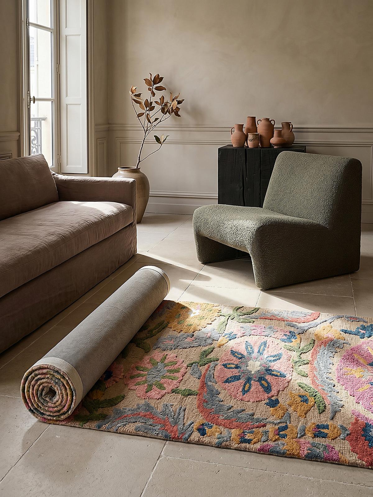 WOLLTEPPICH HEDDA, floral, Bunt, 80 x 300 cm - Multicolor, Textil (300/80cm) - KADIMA DESIGN
