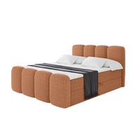 BOXBETT mit Matratze H4 und Lattenrost - NINA-Z - 180x200 cm - Apricot - Orange, Holzwerkstoff (180/200cm)