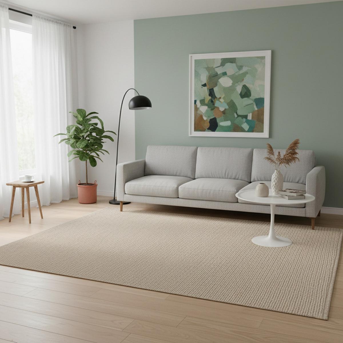 NATUR TEPPICH WOLLE SKARA - Beige, Naturmaterialen (70/130cm) - Pergamon