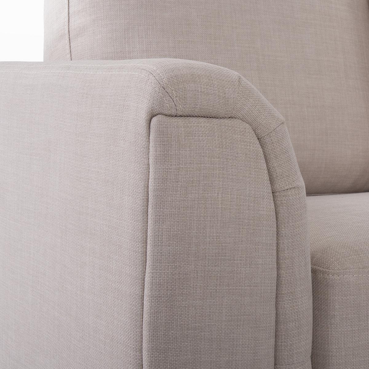 4-SITZER-ECKSOFA Polyester Beige rechtsseitig Oslo - Beige, Textil (270/151cm) - Beliani