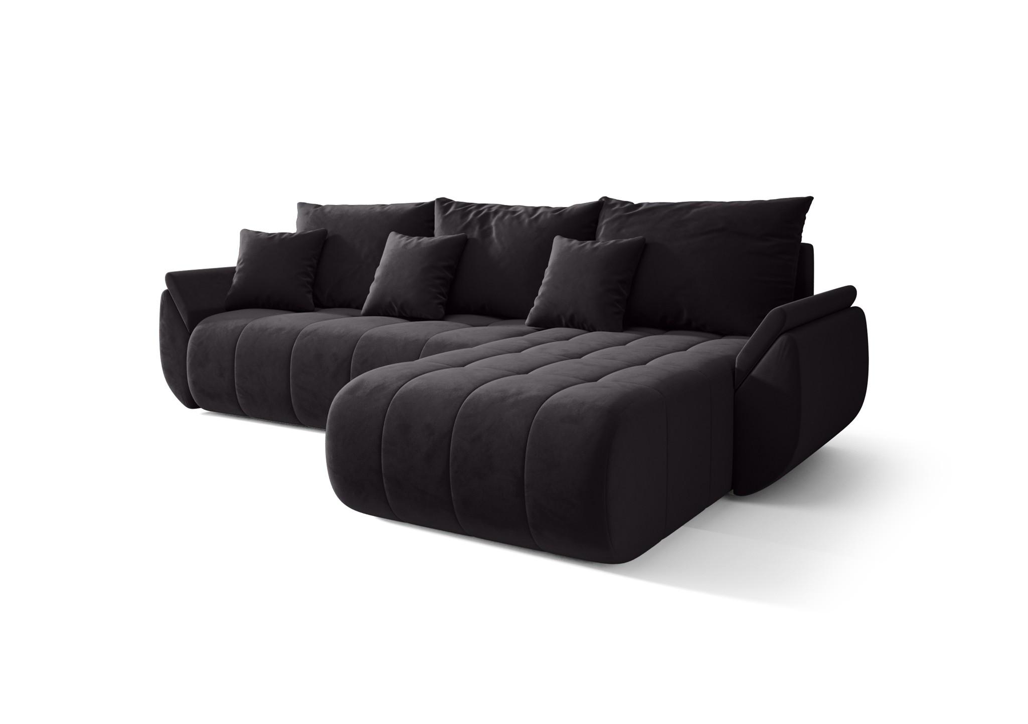 ECKSOFA Akita - Anthrazit, Holzwerkstoff/Textil (280/185cm) - Fun Möbel
