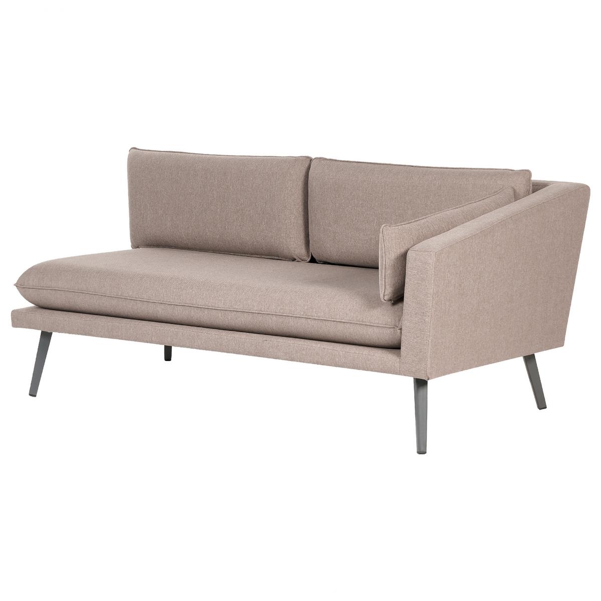 GARTENSOFA 4-Sitzer beige modular Loretello - Beige/Grau, Textil (320/70/76cm) - Beliani