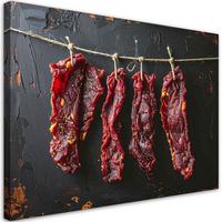LEINWANDBILD Essen & Trinken 100x70cm - Rot, Textil (100/70cm) - Feeby