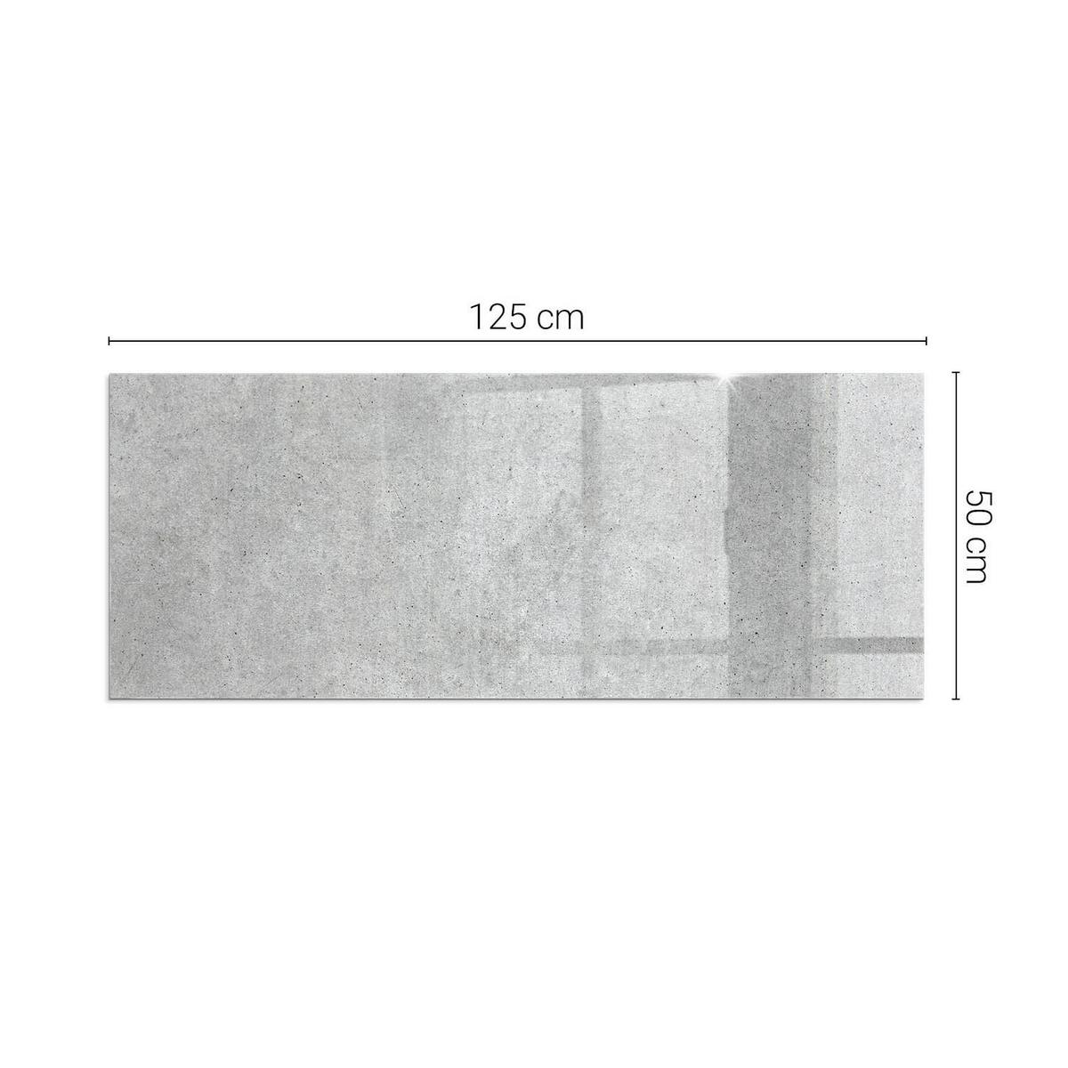 GLASPLATTE für Kamin 125x50 cm - Grau, Glas (125/50/0.4cm) - TULUP