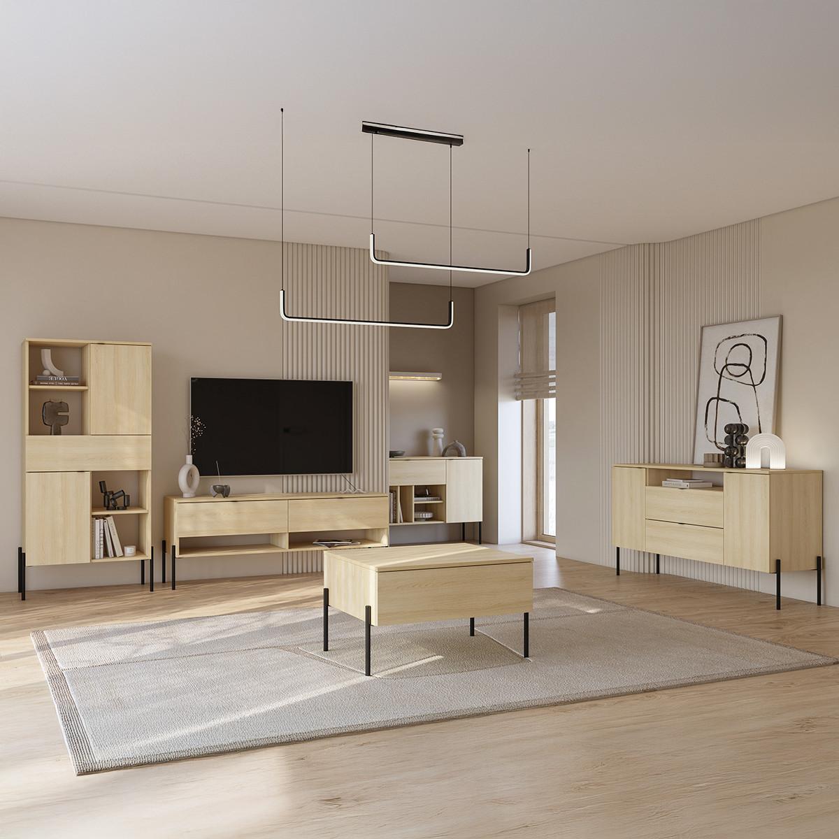 TV-MÖBEL Lucilla Holz - Braun, Holzwerkstoff (140/55/40cm) - Petits-meubles