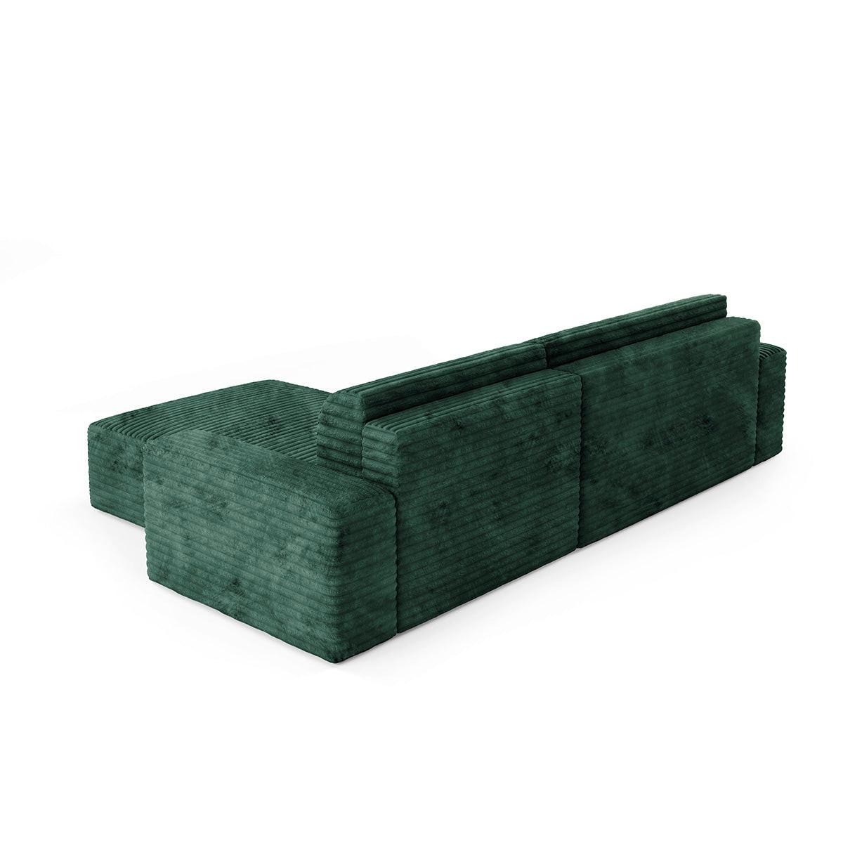 ECKSOFA Fabio 3 Sitzplätze Grün - Grün, Holz (300/185cm) - Petits-meubles