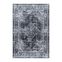 TEPPICH Flachgewebe Waschbar PIZOL in Schwarz, orientalisch, 140 x 200 cm - Schwarz, Textil (140/200cm) - KADIMA DESIGN