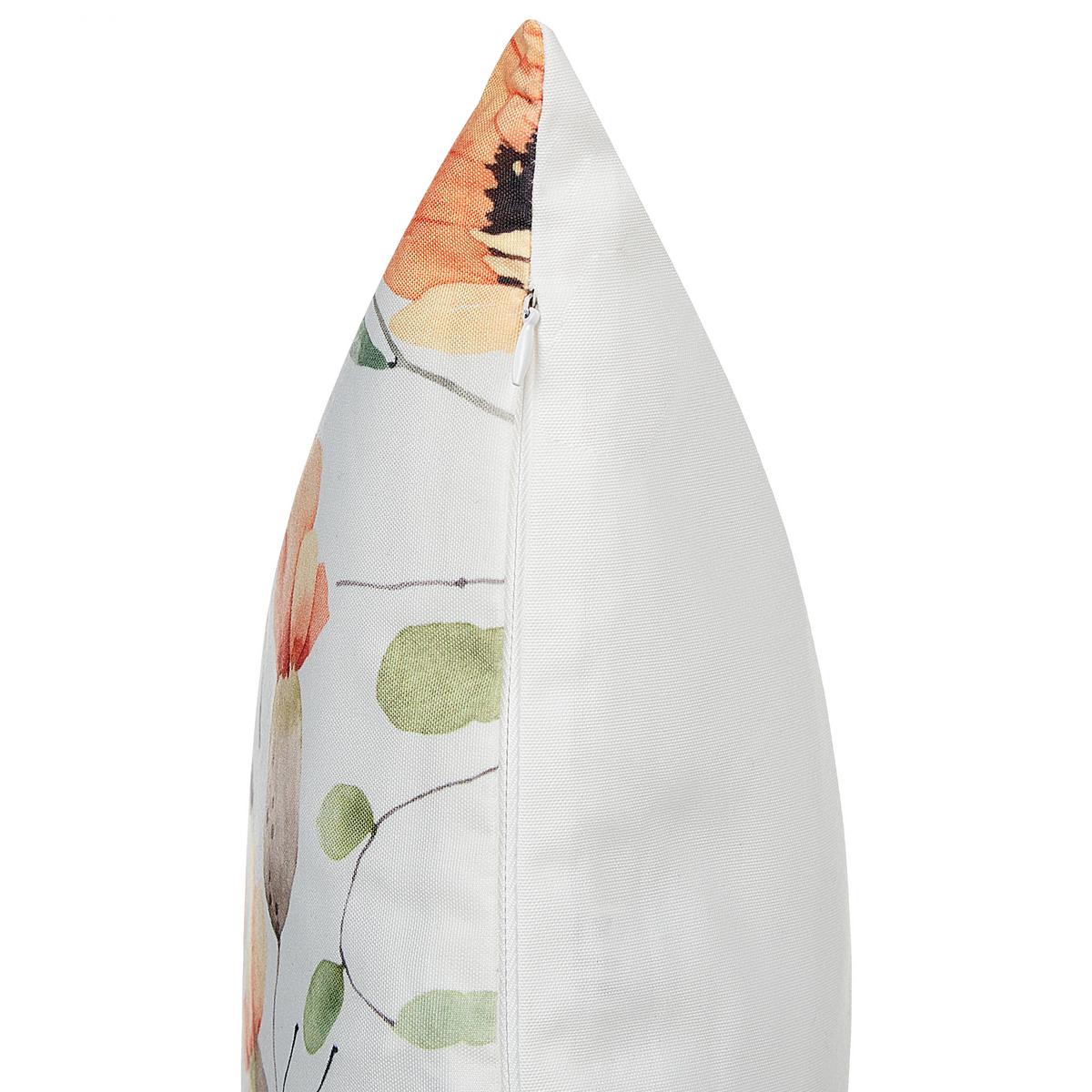 OUTDOOR-KISSEN 2er-Set Blumenmuster mehrfarbig 45/45 cm Monesi - Multicolor, Textil (45/45cm) - Beliani