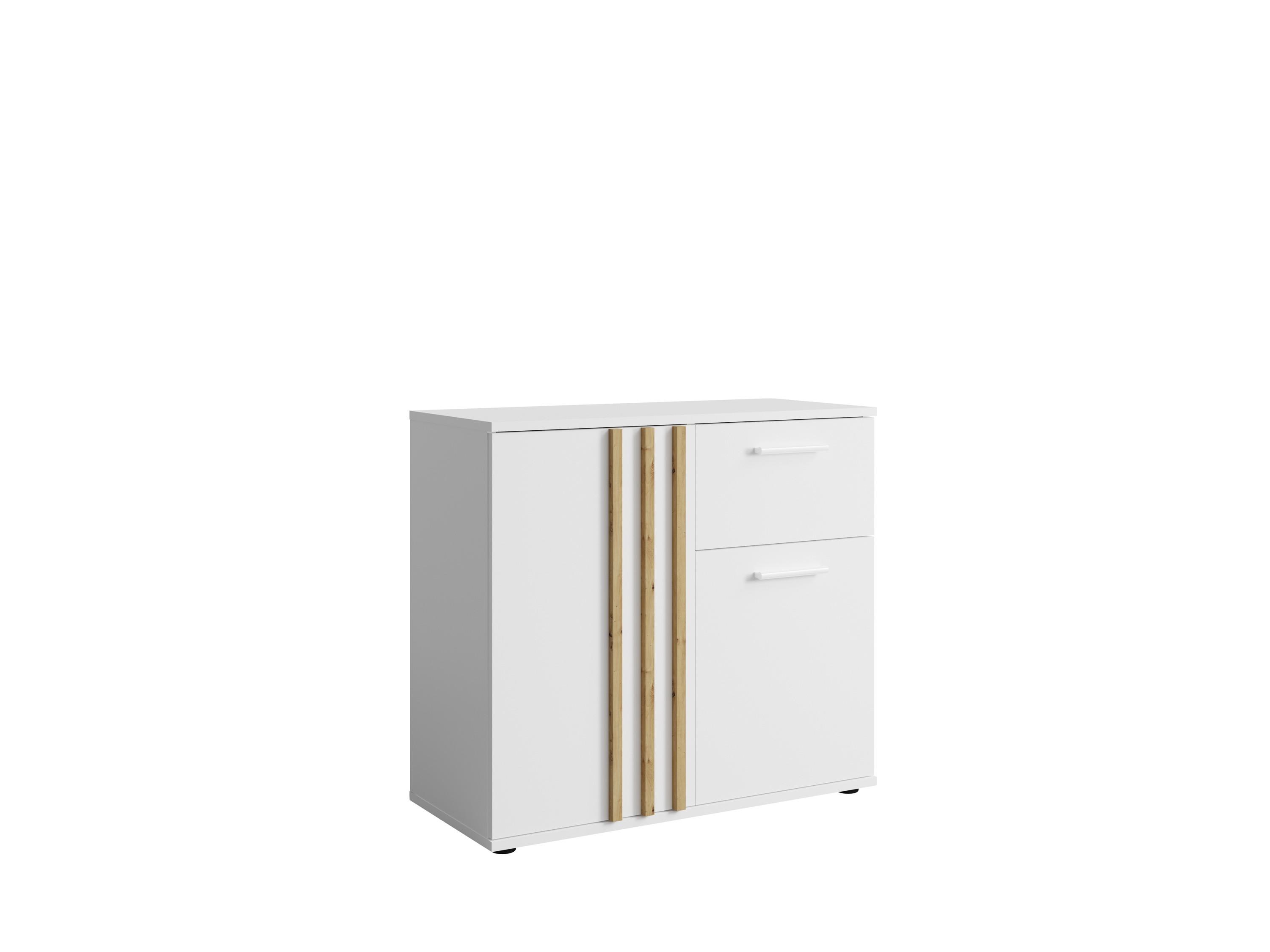 KOMMODE Weiß 80/73/35 - Weiß, Holzwerkstoff (80/73/35cm) - RAUMHIRSCH FURNITURE