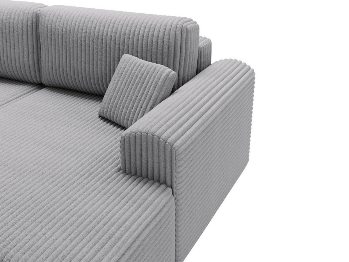 ECKSOFA Belvio Hellgrau Rechts - Hellgrau/Schwarz, Holz/Textil (257/177cm) - Graingold