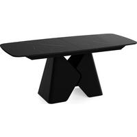 ESSTISCH Vanta rechteckig ausziehbar verlängerbar mit Schwarzem Metallgestell, Schwarz Marmor Kupfer 200-290/90/76 cm - Schwarz/Kupferfarben, Holzwerkstoff/Metall (90/290/76cm) - WFL GROUP