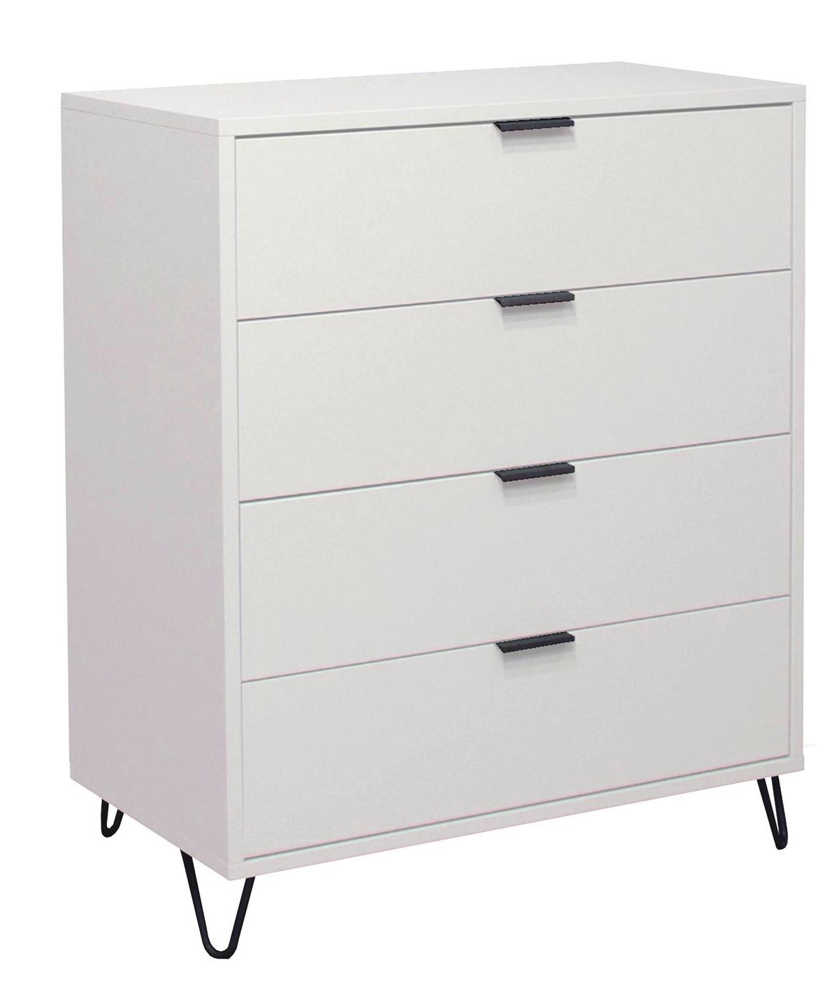 KOMMODE Erna 81x45x102 Kreidegrau matt Lack - Hellgrau, Holzwerkstoff (81/102/45cm) - 58aufmkessel