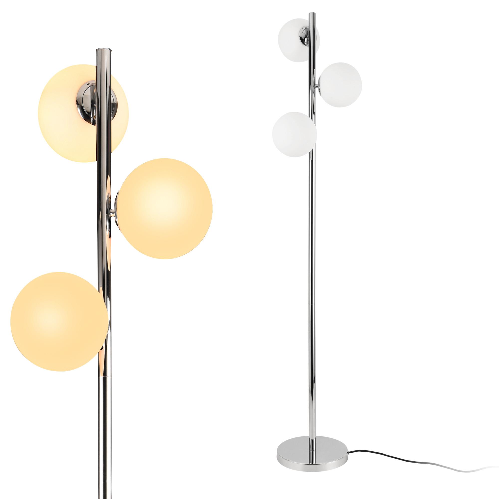 STEHLEUCHTE Gent - Grau, Metall (25/25/154cm) - lux.pro