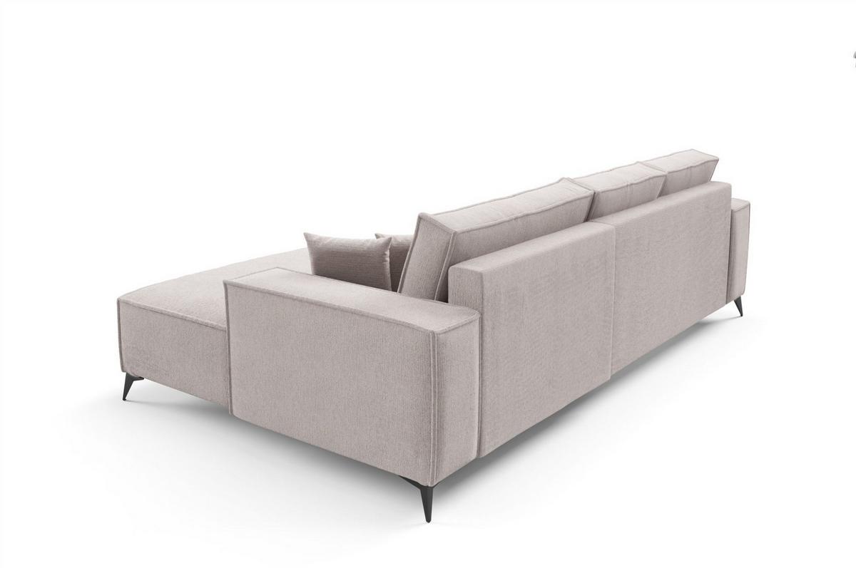 ECKSOFA Fiore - Creme, Holzwerkstoff/Textil (294/185cm) - Fun Möbel
