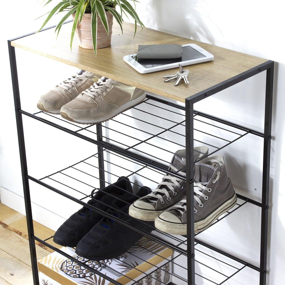 SCHUHREGAL 5-stufig 63/30/83 cm - Eschefarben, Holzwerkstoff (30/83/85cm) - Calicosy