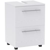 WASCHBECKENUNTERSCHRANK Unterschrank mit Schrankfach, Schublade Weiß - Weiß, Holzwerkstoff (35.5/59/41.5cm) - HOMCOM