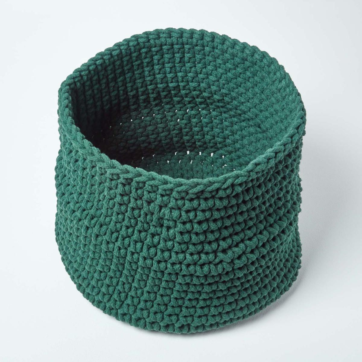 AUFBEWAHRUNGSKORB Baumwolle 42/37 cm - Waldgrün, Textil (42/42/37cm) - Homescapes
