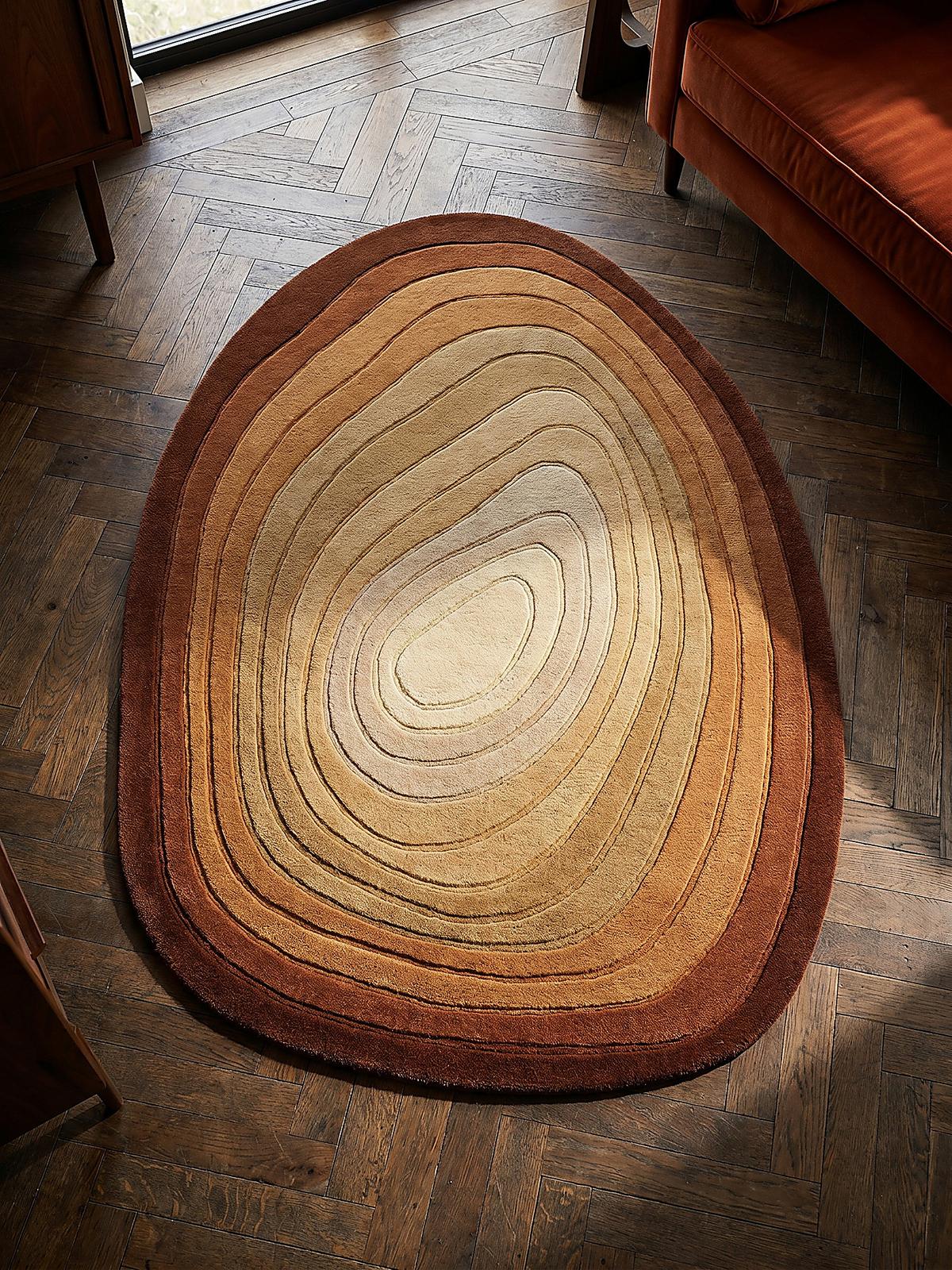 WOLLTEPPICH PARRET, mit Farbverlauf, Terrakotta, 200 x 290 cm - Orange, Textil (290/200cm) - KADIMA DESIGN