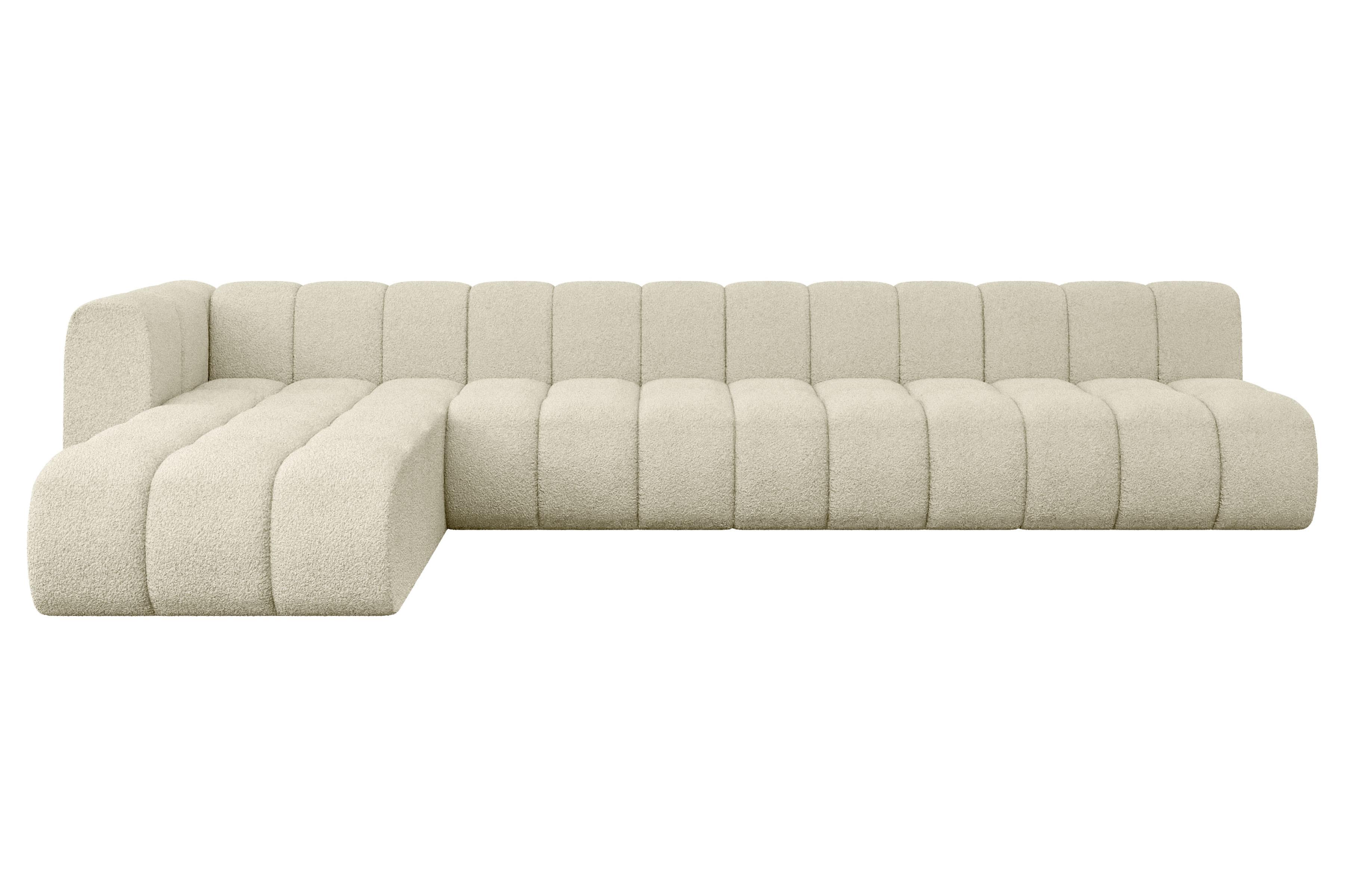 ECKSOFA modulares Sofa Darnel-L3 - 387x177x70 cm Beige - Beige, Holzwerkstoff/Textil (387/177cm) - ALTDECOR