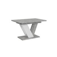 ESSTISCH ZAFIR Ausziehbar 120 - 160 / 80 x 76 cm - Weiß/Grau, Holz (120/80/76cm) - MASSENO