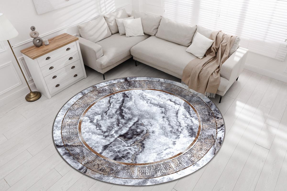 TEPPICH Miro 120 cm - Grau, Textil (120/120cm) - rugsX