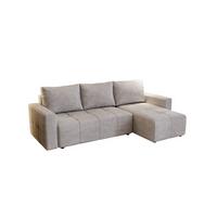 ECKSOFA Noha In Paros - Hellgrau, Holzwerkstoff/Textil (231/142cm) - Fun Möbel