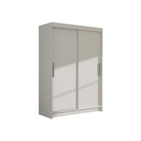 KLEIDERSCHRANK Miami I - Silberfarben/Weiß, Holzwerkstoff/Kunststoff (120/200/58cm) - MIRJAN24