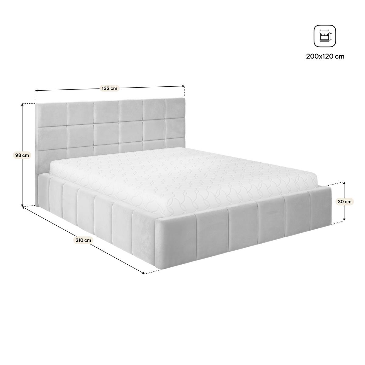 POLSTERBETT VERTO K 120x200 cm mit Bettkästen - Beige - Beige, Holz/Textil - MASSENO