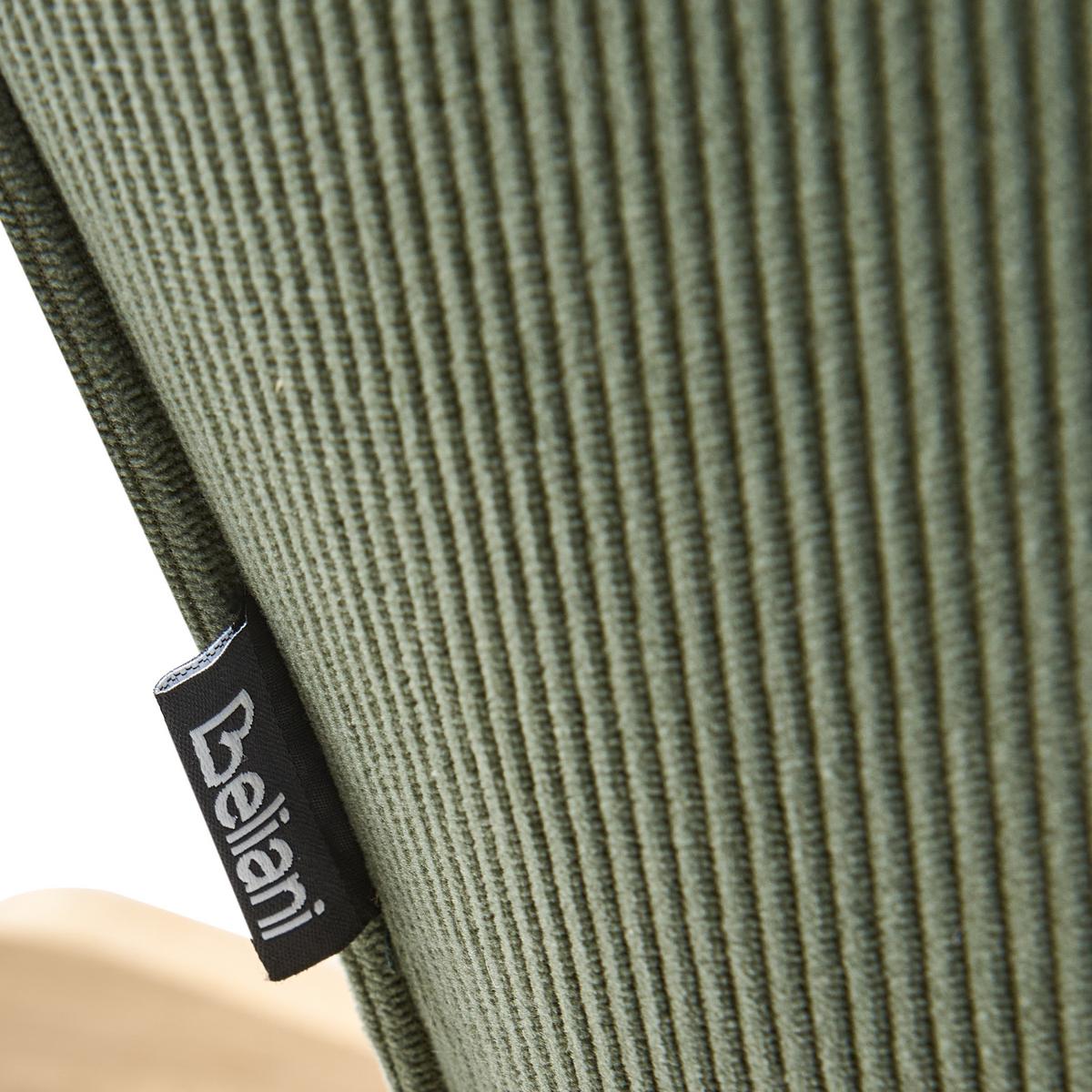 SCHAUKELSESSEL Cord Dunkelgrün Arset - Olivgrün, Textil (71/104/83cm) - Beliani