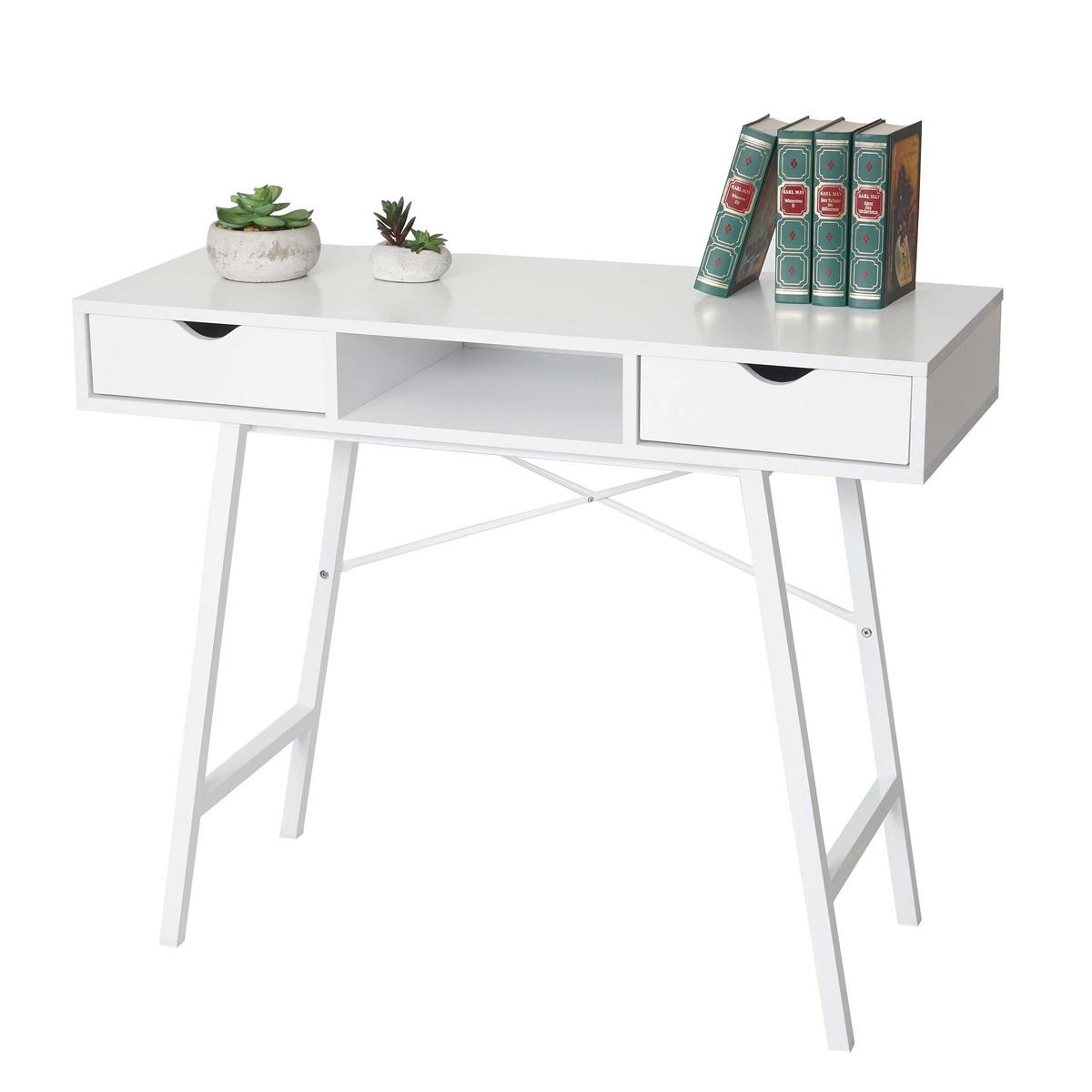KONSOLENTISCH Reinweiß - Weiß, Holz (40/100/80cm) - MCW