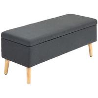 TRUHENBANK scandinavia Truhenbank Polyester Holz - Dunkelgrau, Kunststoff (39/45/110cm) - HOMCOM