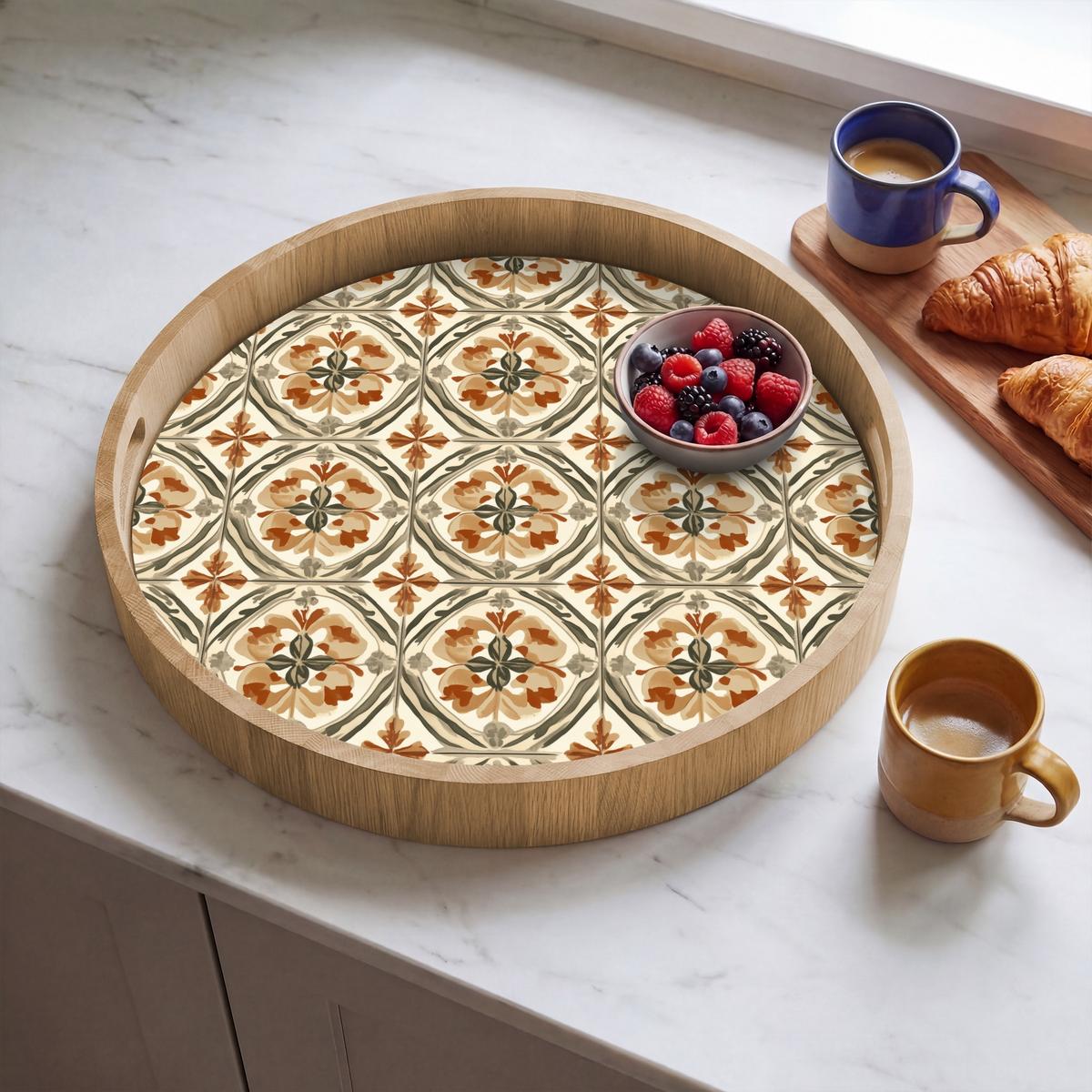 TABLETT Elegant - antik - farbenfroh 50x50 cm - Multicolor, Holz (50/5/5cm) - OnlyWow