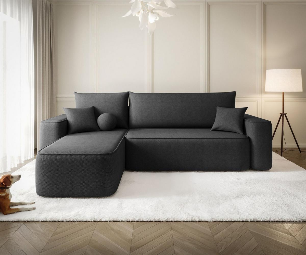 ECKSOFA Agepo In Curio - Anthrazit, Holzwerkstoff/Textil (250/150cm) - Fun Möbel