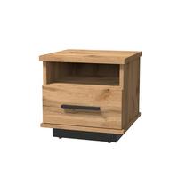 NACHTTISCH Lamelo mit Schubladen, 37 cm, Eiche Wotan - Eiche Wotan, Holzwerkstoff (37/36/35cm) - Beautysofa