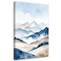 LEINWANDBILD Landschaften 20x30cm - Blau, Textil (20/30cm) - Feeby