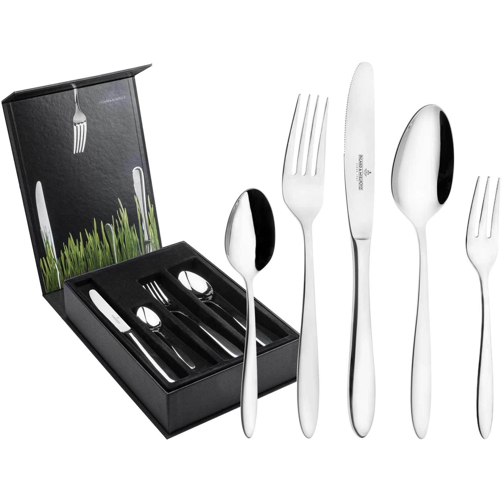 TAFELBESTECK INKL. BESTECKBOX Bozen silber 30-tlg. - Silberfarben, Metall - Picard & Wielpütz