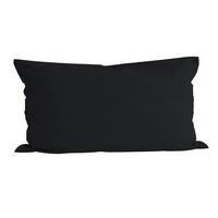 KISSENBEZUG Basic 100% Baumwolle schwarz 80/40 cm - Schwarz, Textil (40/80cm) - beties Heimtextil