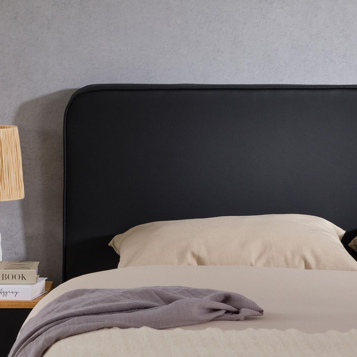 KOPFTEIL NAOFE 120x190 cm schwarz - Schwarz, Textil (120/68/6cm) - IDIMEX