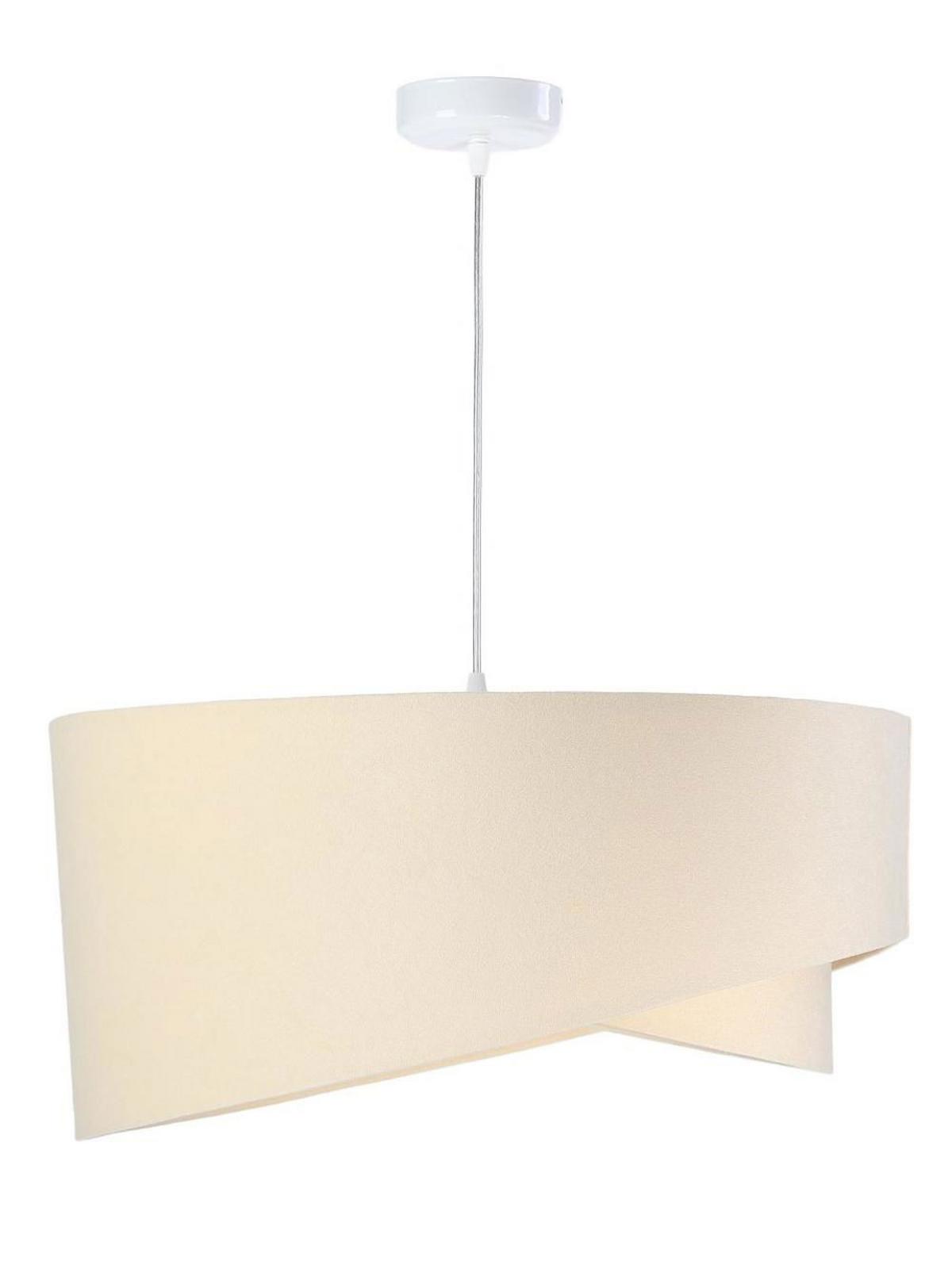 HÄNGELEUCHTE Weiß 50/23 cm - Beige/Weiß, Kunststoff (50/1.3/23cm) - ONZENO