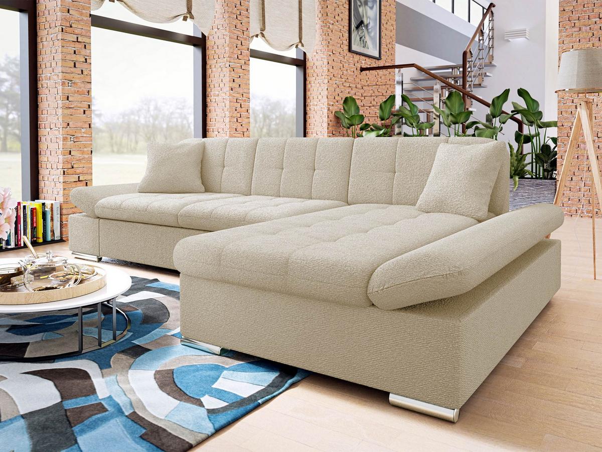 ECKSOFA Montana, Seite: Rechts - Mokka, Holz/Textil (278/161cm) - MIRJAN24
